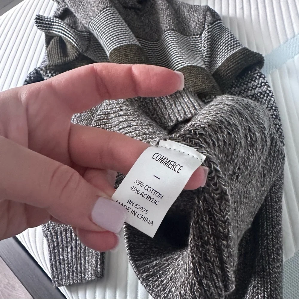 Commerce Striped Hooded Sweater
